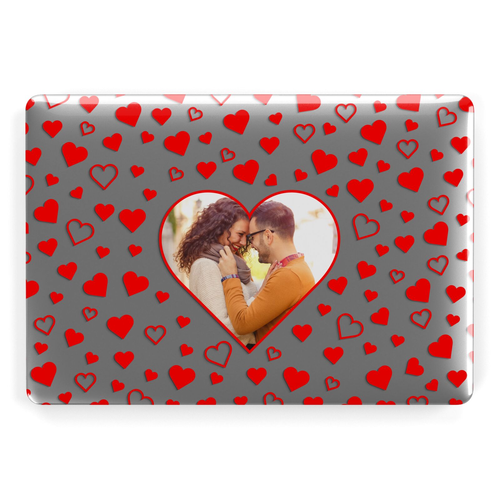 Hearts with Photo Apple MacBook Case