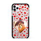 Hearts with Photo Apple iPhone 11 Pro Max in Silver with Black Impact Case