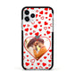 Hearts with Photo Apple iPhone 11 Pro in Silver with Black Impact Case