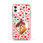 Hearts with Photo Apple iPhone 11 in White with Pink Impact Case