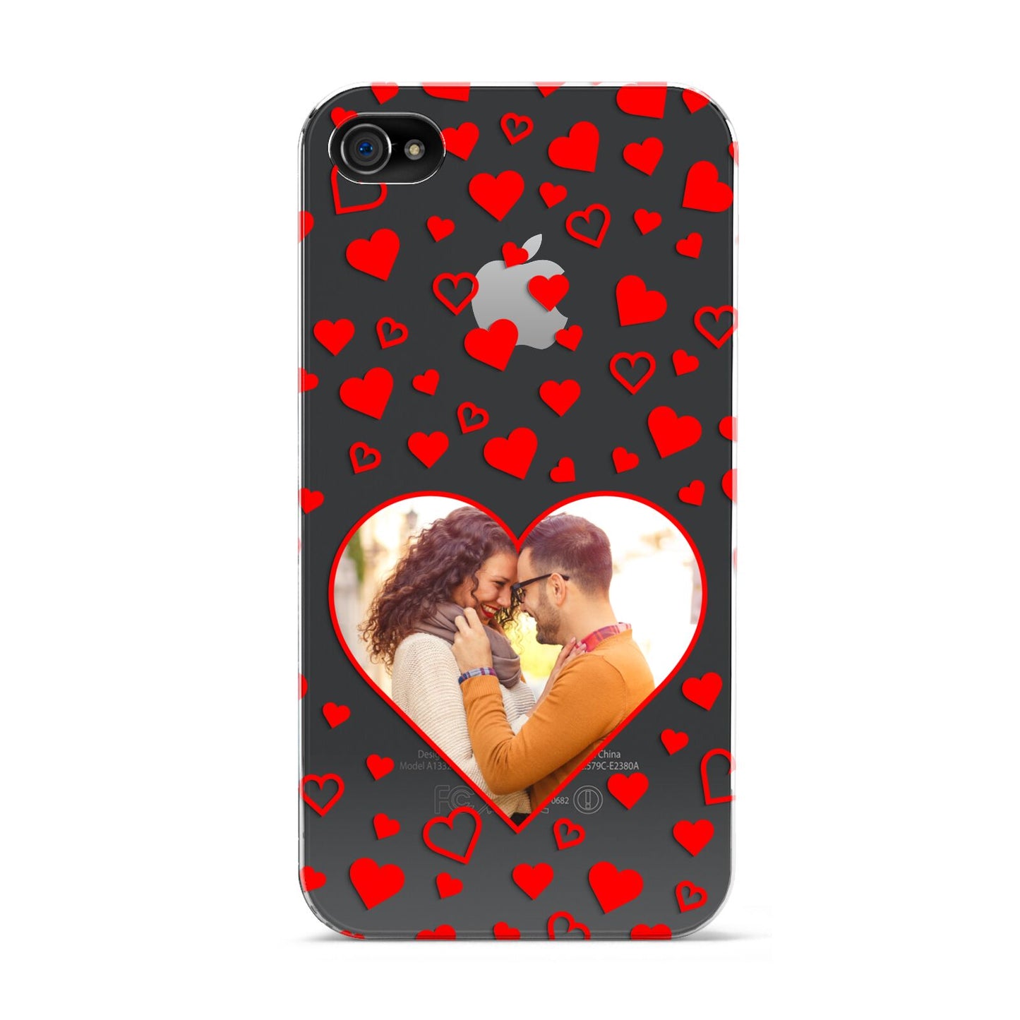 Hearts with Photo Apple iPhone 4s Case