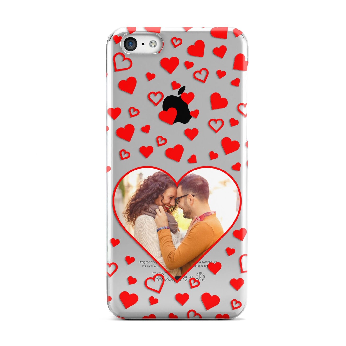 Hearts with Photo Apple iPhone 5c Case