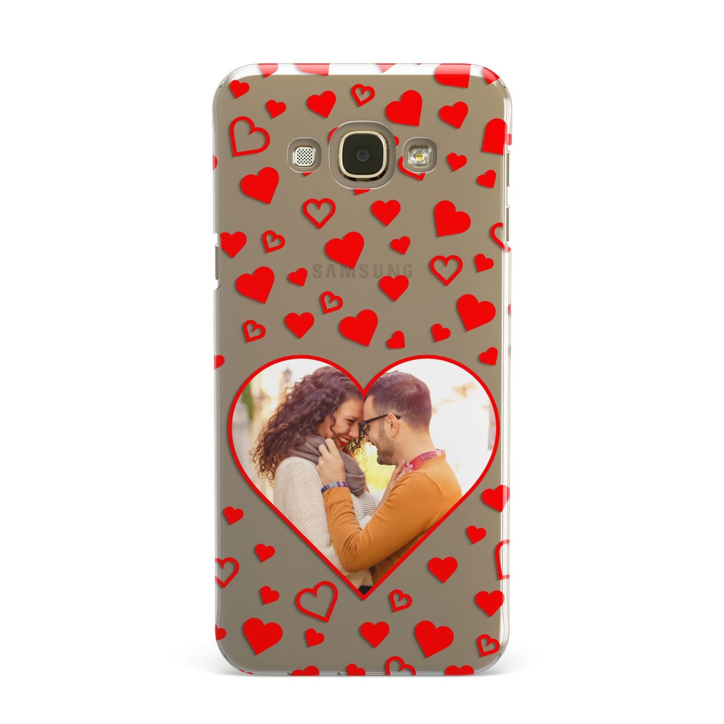 Hearts with Photo Samsung Galaxy A8 Case