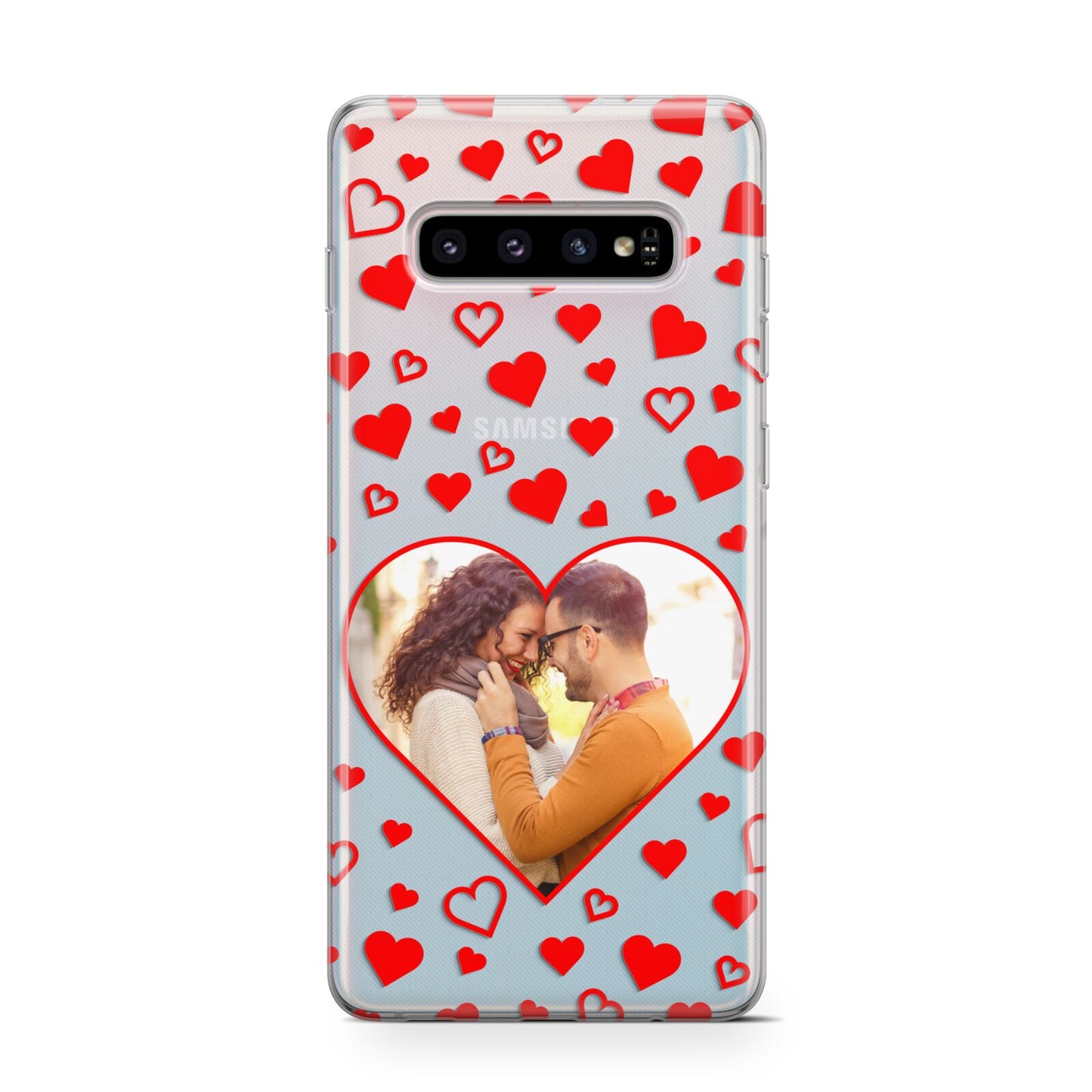 Hearts with Photo Samsung Galaxy S10 Case