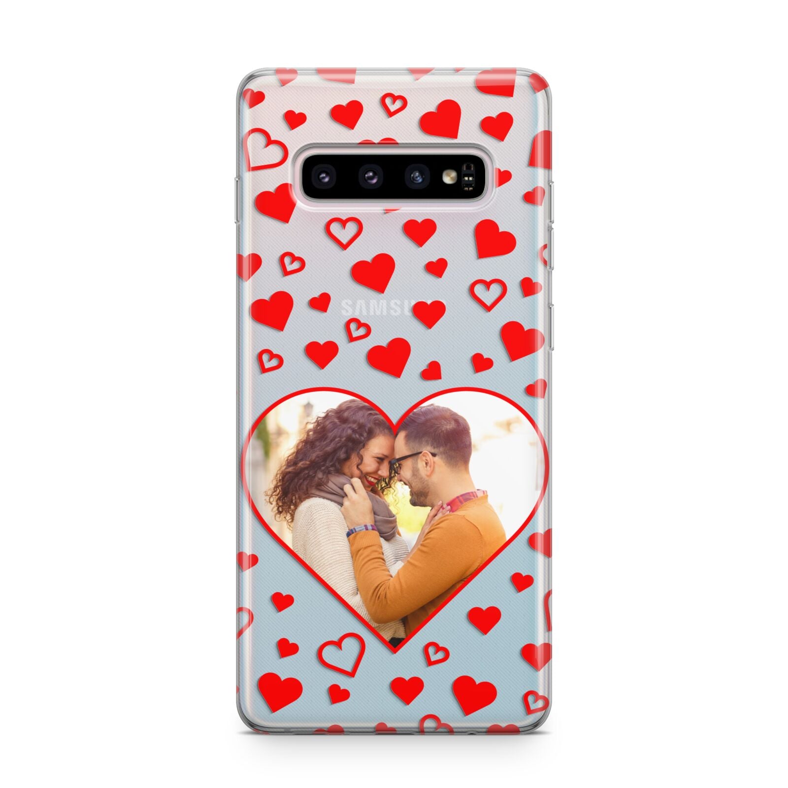 Hearts with Photo Samsung Galaxy S10 Plus Case
