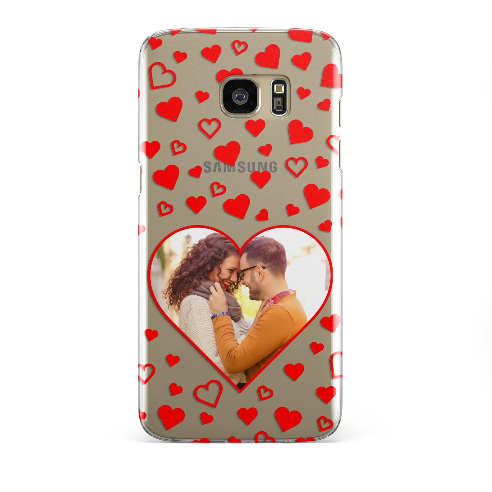 Hearts with Photo Samsung Galaxy S7 Edge Case