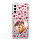 Hearts with Photo Samsung S21 Plus Phone Case