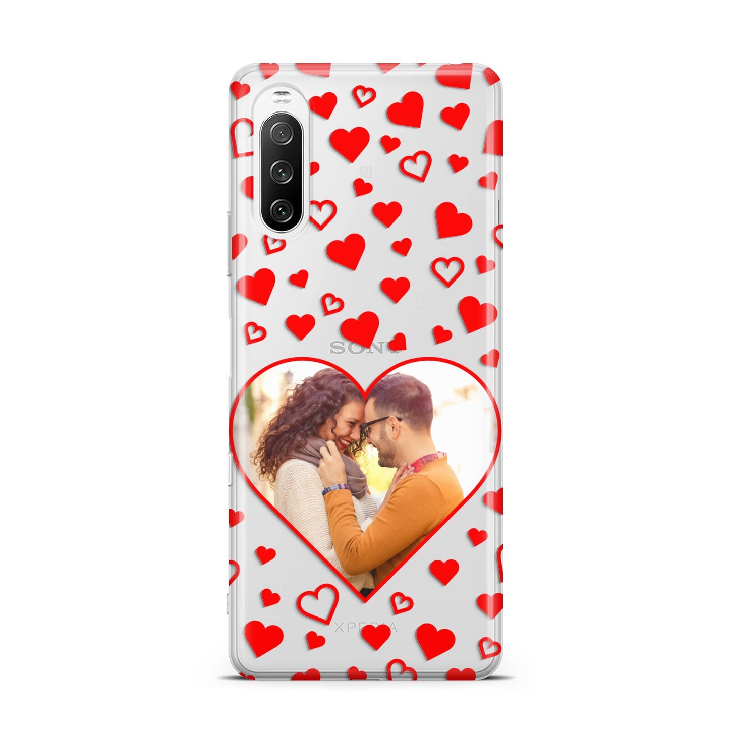 Hearts with Photo Sony Xperia 10 III Case