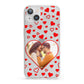 Hearts with Photo iPhone 13 Clear Bumper Case