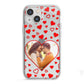 Hearts with Photo iPhone 13 Mini TPU Impact Case with White Edges