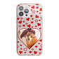 Hearts with Photo iPhone 13 Pro Max TPU Impact Case with Pink Edges
