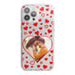 Hearts with Photo iPhone 13 Pro Max TPU Impact Case with White Edges