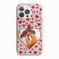Hearts with Photo iPhone 13 Pro TPU Impact Case with Pink Edges