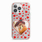 Hearts with Photo iPhone 13 Pro TPU Impact Case with Pink Edges