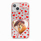 Hearts with Photo iPhone 13 TPU Impact Case with Pink Edges