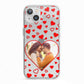 Hearts with Photo iPhone 13 TPU Impact Case with White Edges