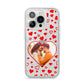 Hearts with Photo iPhone 14 Pro Glitter Tough Case Silver
