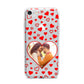 Hearts with Photo iPhone 7 Bumper Case on Silver iPhone