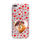Hearts with Photo iPhone 7 Plus Bumper Case on Silver iPhone