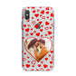 Hearts with Photo iPhone X Bumper Case on Silver iPhone Alternative Image 1