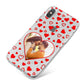 Hearts with Photo iPhone X Bumper Case on Silver iPhone