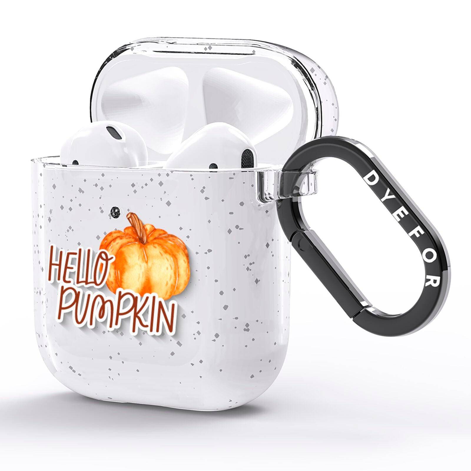 Hello Pumpkin AirPods Glitter Case Side Image