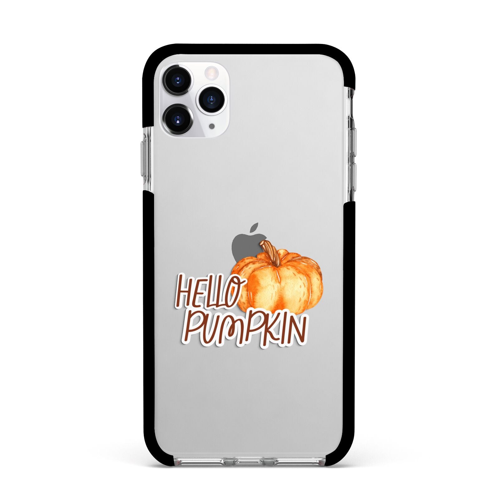 Hello Pumpkin Apple iPhone 11 Pro Max in Silver with Black Impact Case