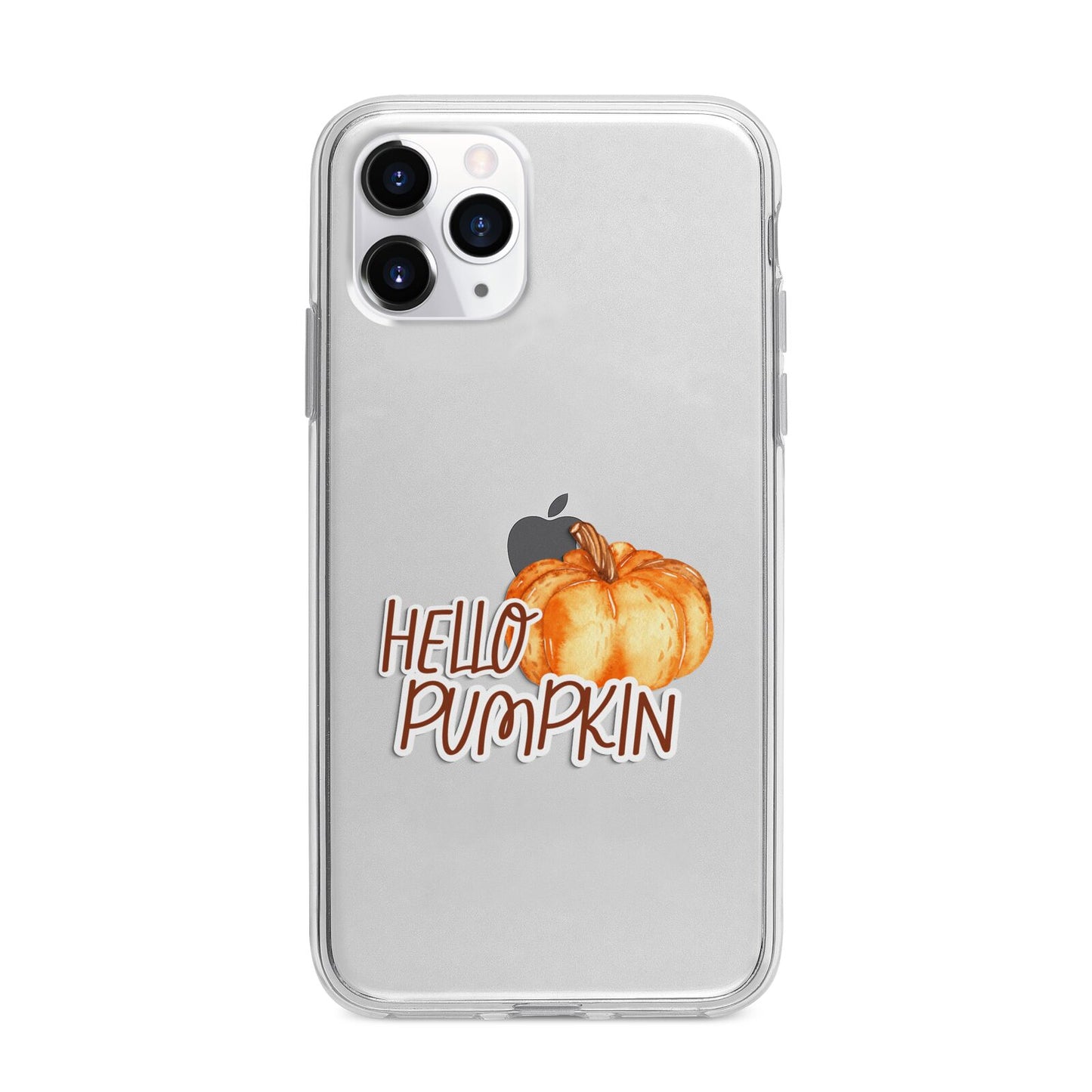 Hello Pumpkin Apple iPhone 11 Pro Max in Silver with Bumper Case
