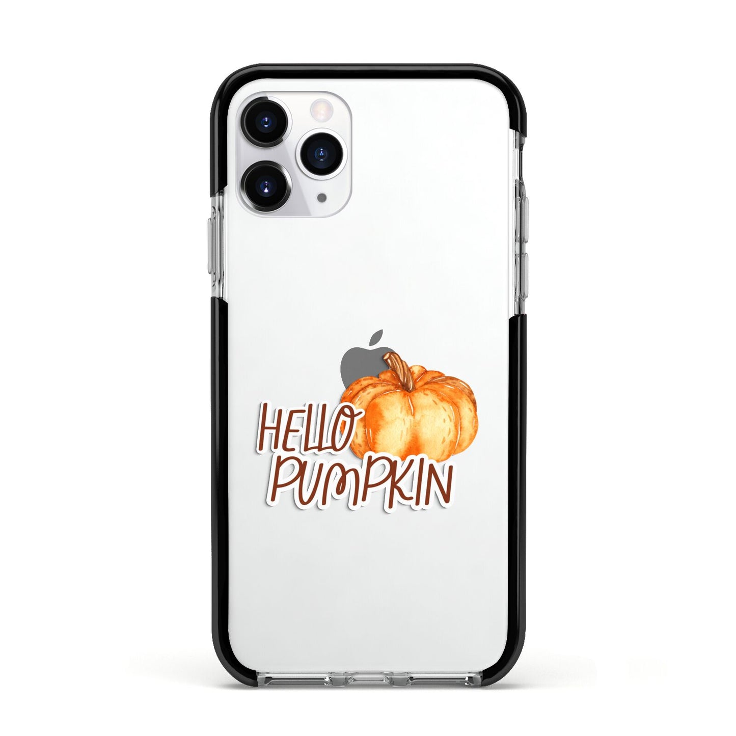 Hello Pumpkin Apple iPhone 11 Pro in Silver with Black Impact Case