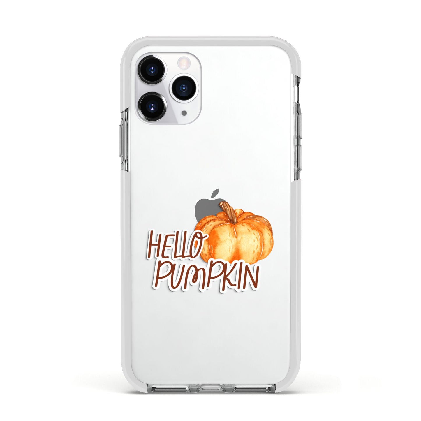 Hello Pumpkin Apple iPhone 11 Pro in Silver with White Impact Case