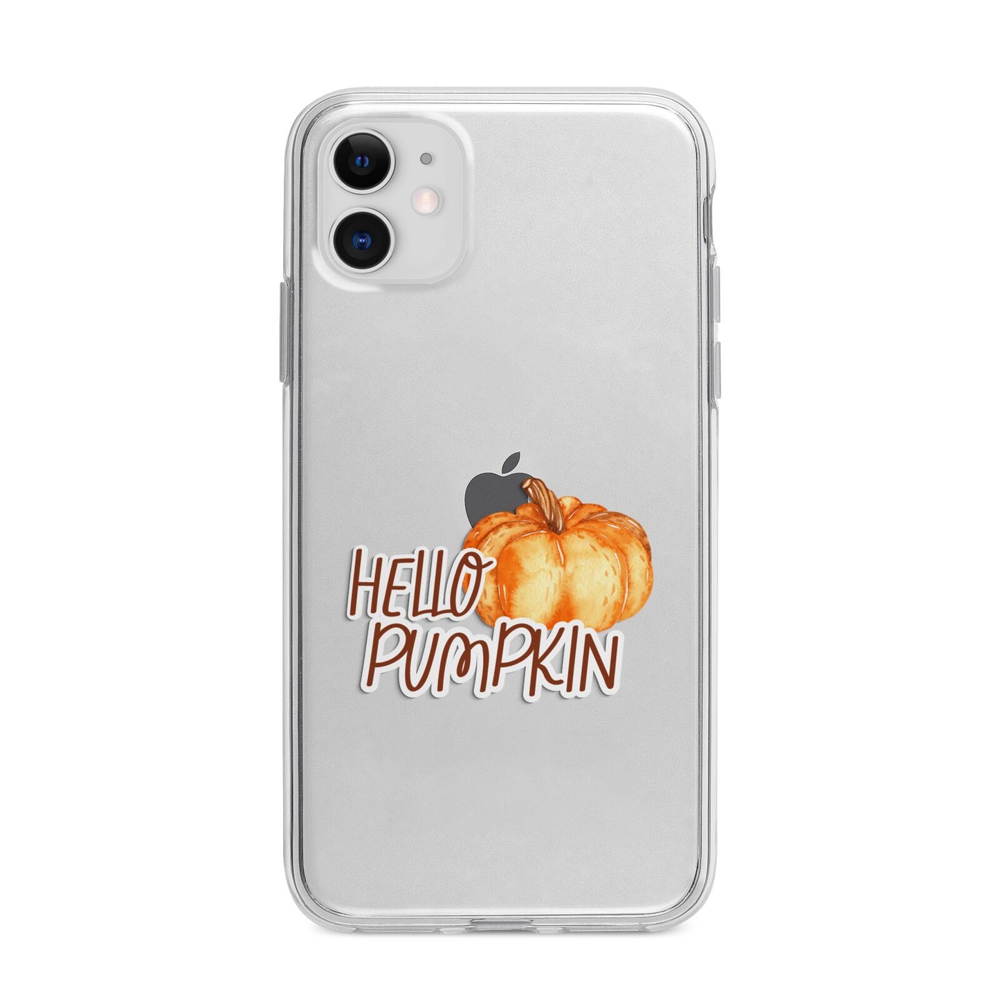 Hello Pumpkin Apple iPhone 11 in White with Bumper Case