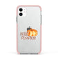 Hello Pumpkin Apple iPhone 11 in White with Pink Impact Case