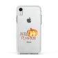 Hello Pumpkin Apple iPhone XR Impact Case White Edge on Silver Phone