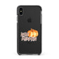Hello Pumpkin Apple iPhone Xs Max Impact Case Black Edge on Black Phone