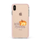 Hello Pumpkin Apple iPhone Xs Max Impact Case Pink Edge on Gold Phone