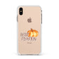 Hello Pumpkin Apple iPhone Xs Max Impact Case White Edge on Gold Phone