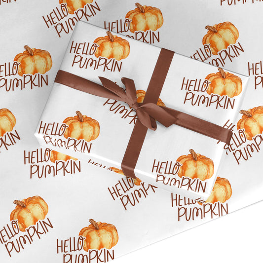 Hello Pumpkin Custom Wrapping Paper