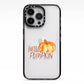 Hello Pumpkin iPhone 13 Pro Black Impact Case on Silver phone