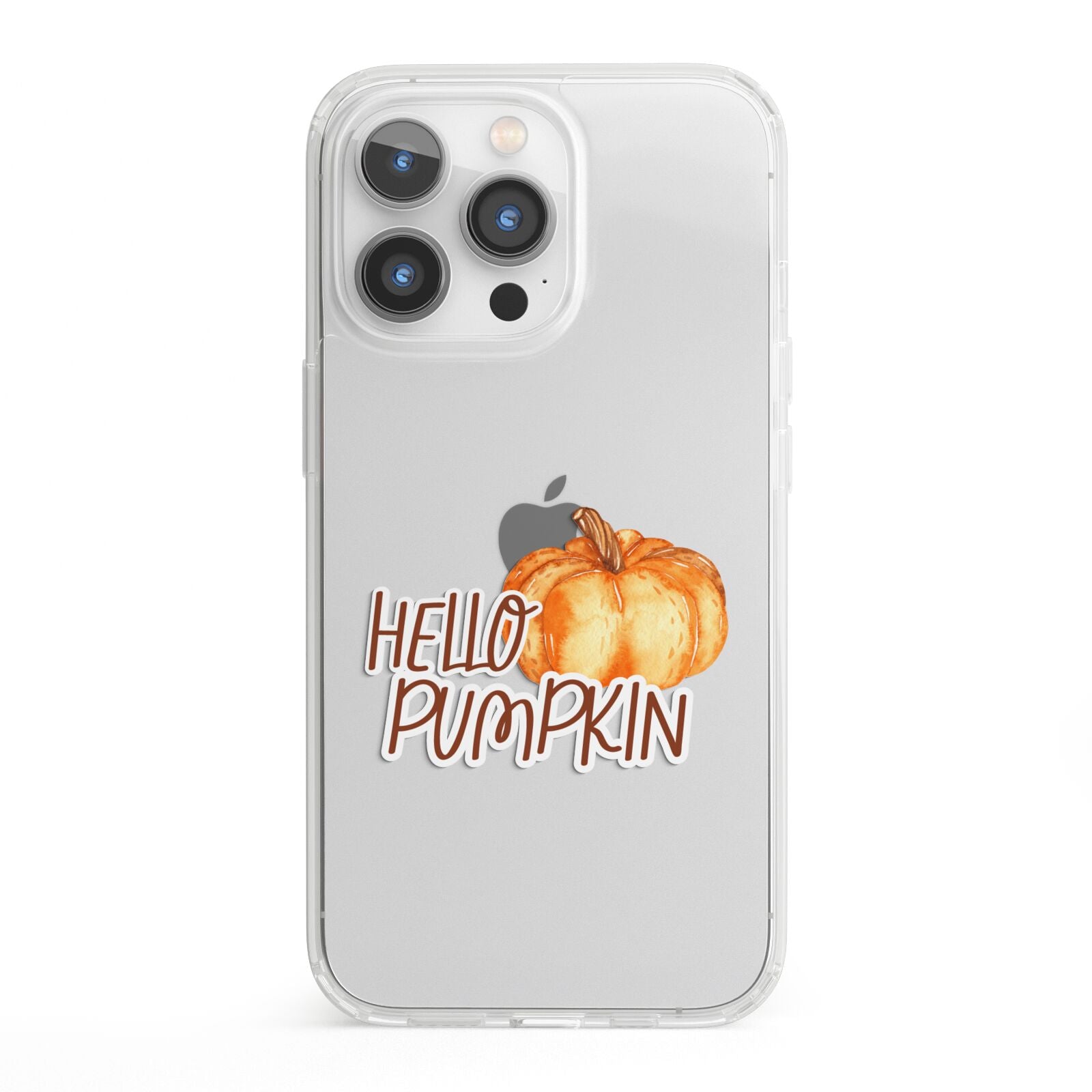 Hello Pumpkin iPhone 13 Pro Clear Bumper Case