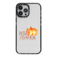 Hello Pumpkin iPhone 13 Pro Max Black Impact Case on Silver phone