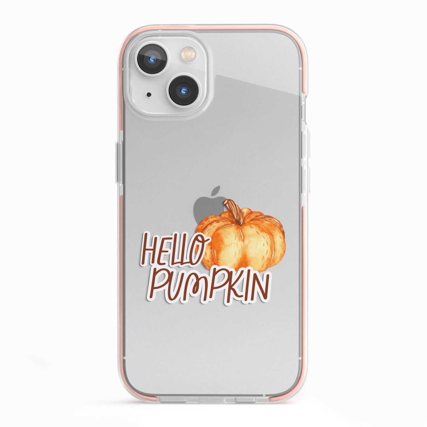 Hello Pumpkin iPhone 13 TPU Impact Case with Pink Edges