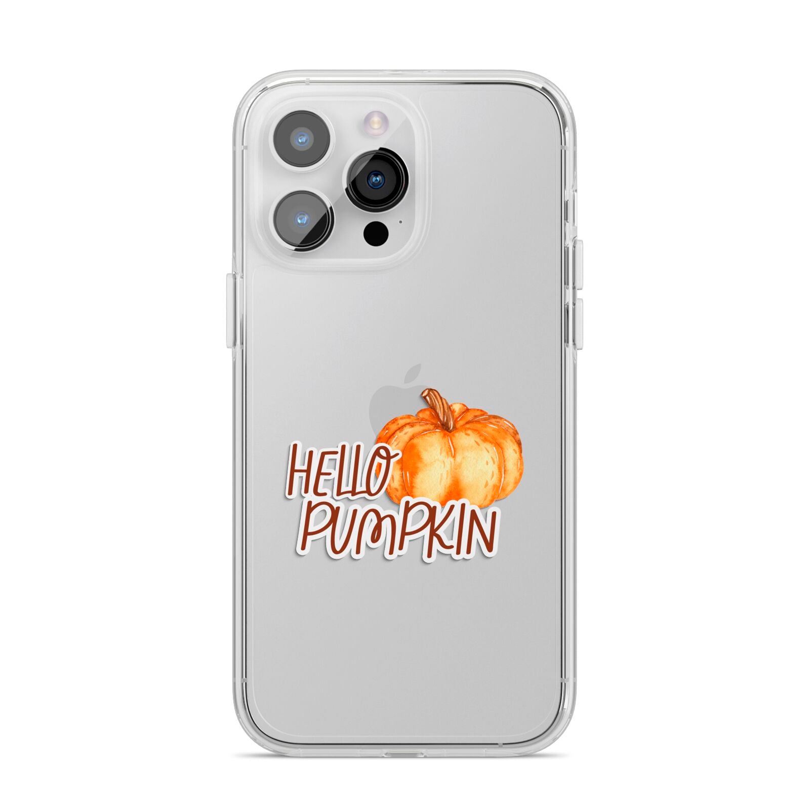 Hello Pumpkin iPhone 14 Pro Max Clear Tough Case Silver