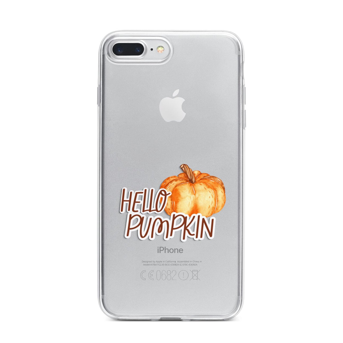 Hello Pumpkin iPhone 7 Plus Bumper Case on Silver iPhone