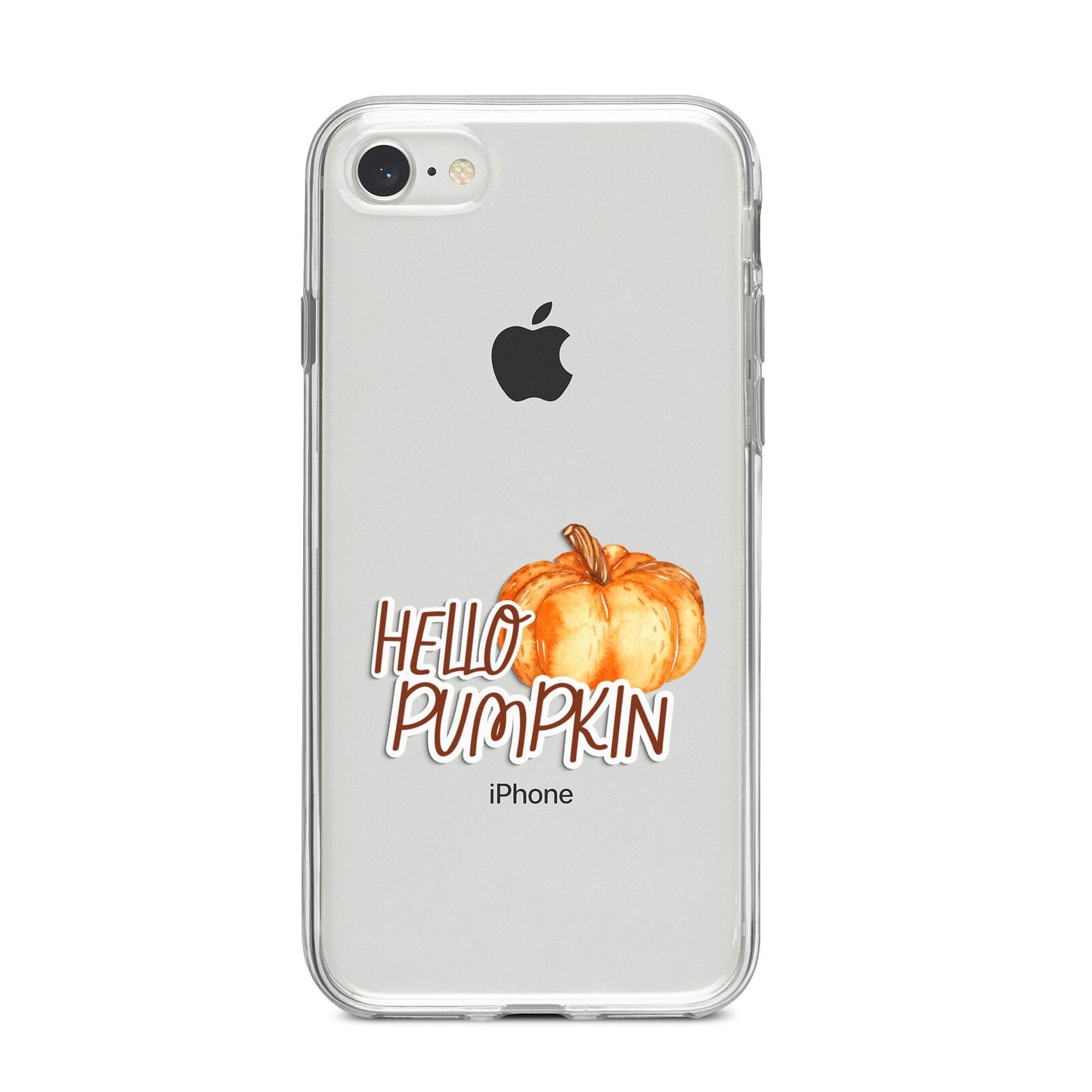 Hello Pumpkin iPhone 8 Bumper Case on Silver iPhone