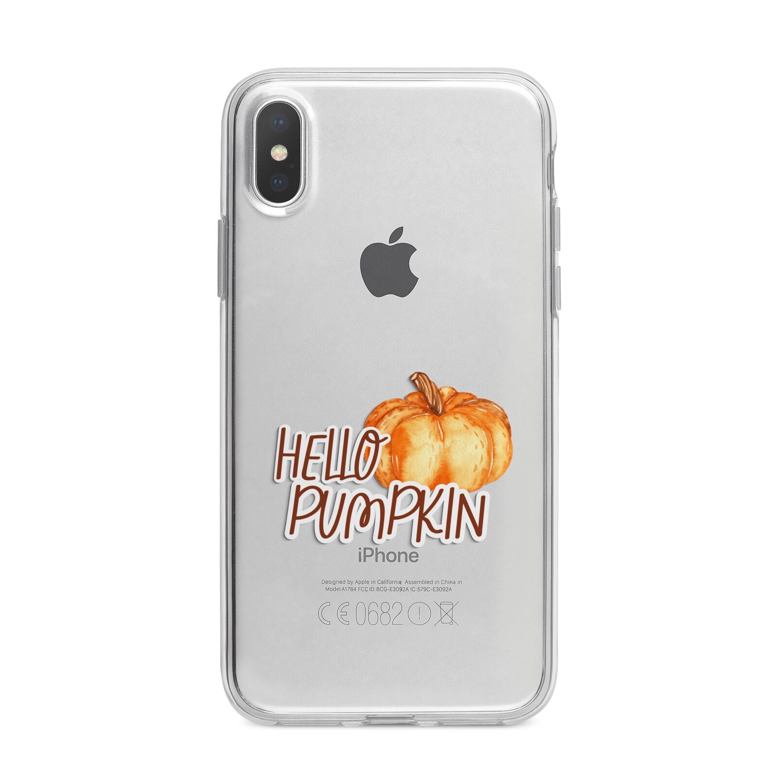 Hello Pumpkin iPhone X Bumper Case on Silver iPhone Alternative Image 1