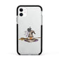 Hello Witch Hat Personalised Apple iPhone 11 in White with Black Impact Case