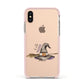 Hello Witch Hat Personalised Apple iPhone Xs Impact Case Pink Edge on Gold Phone