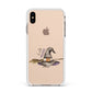 Hello Witch Hat Personalised Apple iPhone Xs Max Impact Case White Edge on Gold Phone
