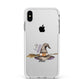 Hello Witch Hat Personalised Apple iPhone Xs Max Impact Case White Edge on Silver Phone