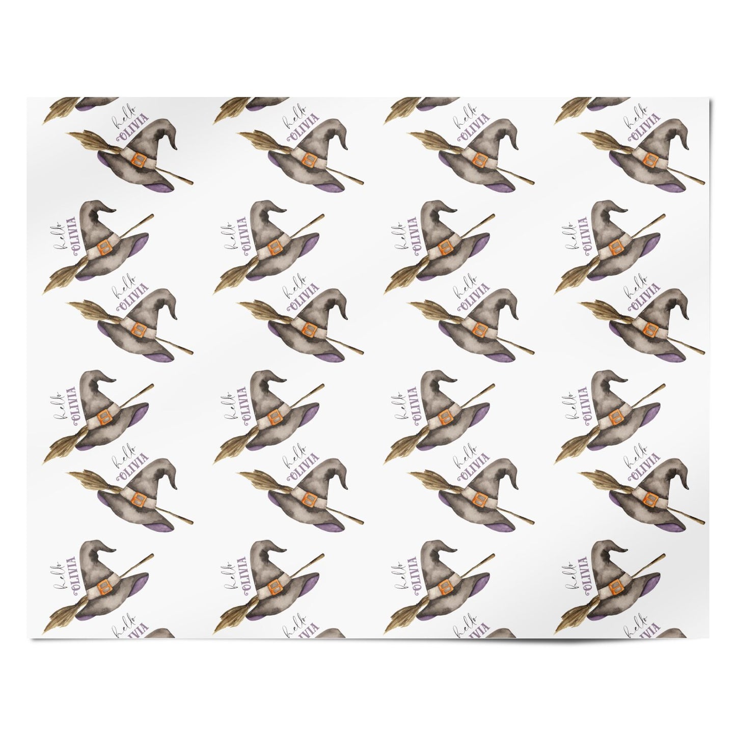 Hello Witch Hat Personalised Personalised Wrapping Paper Alternative